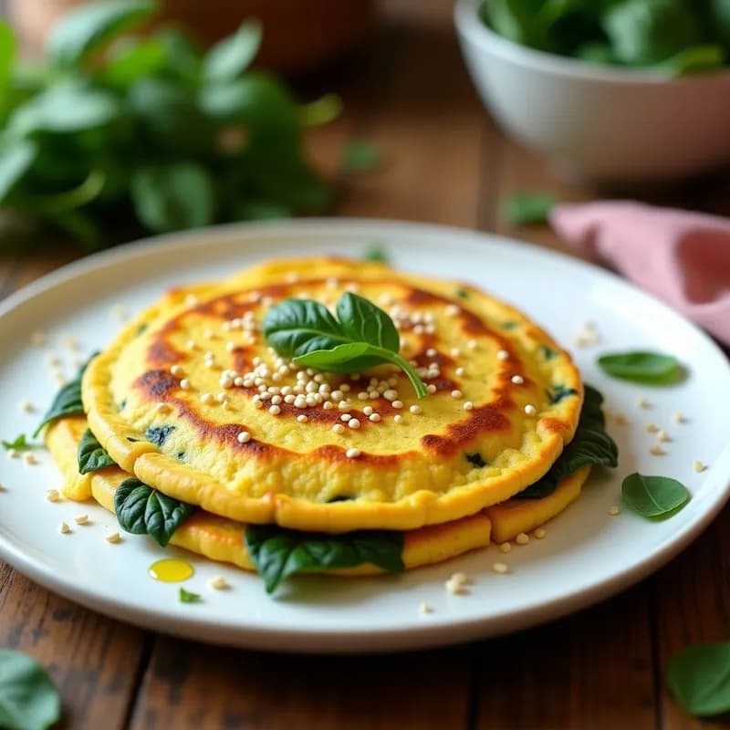 Tortilla de Espinacas sin Huevo: Receta en Microondas en 5 Minutos