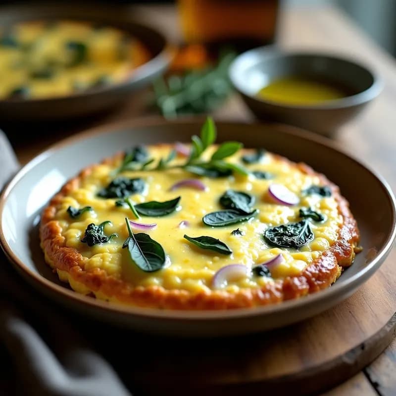 Tortilla de Espinacas y Queso de Cabra: Receta en Airfryer Sin Aceite y Esponjosa