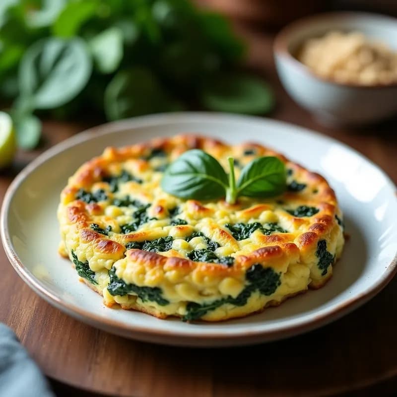 Tortilla de Espinacas y Quinoa: Receta Sin Aceite en Airfryer y Alta en Proteína