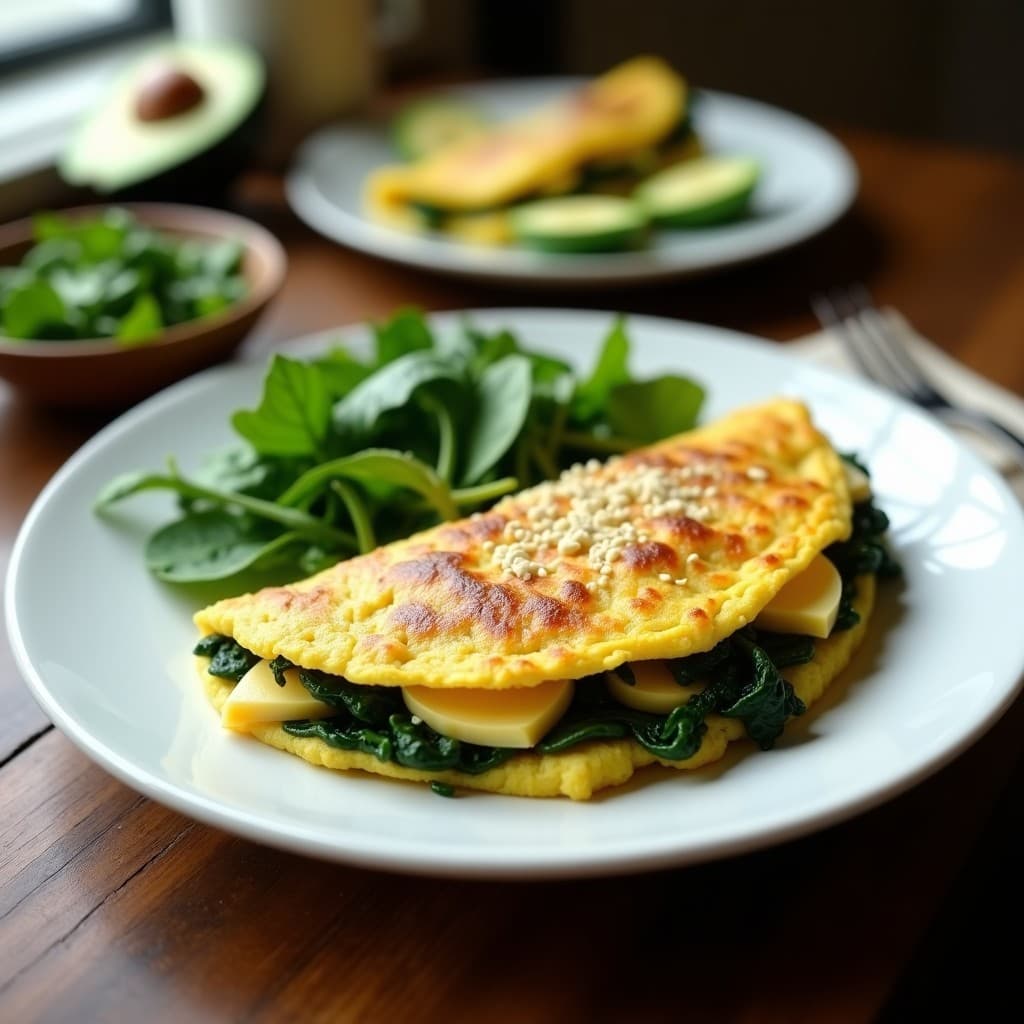 Tortilla de Espinacas y Tofu Ahumado: Receta en Thermomix para Desayunos Proteicos
