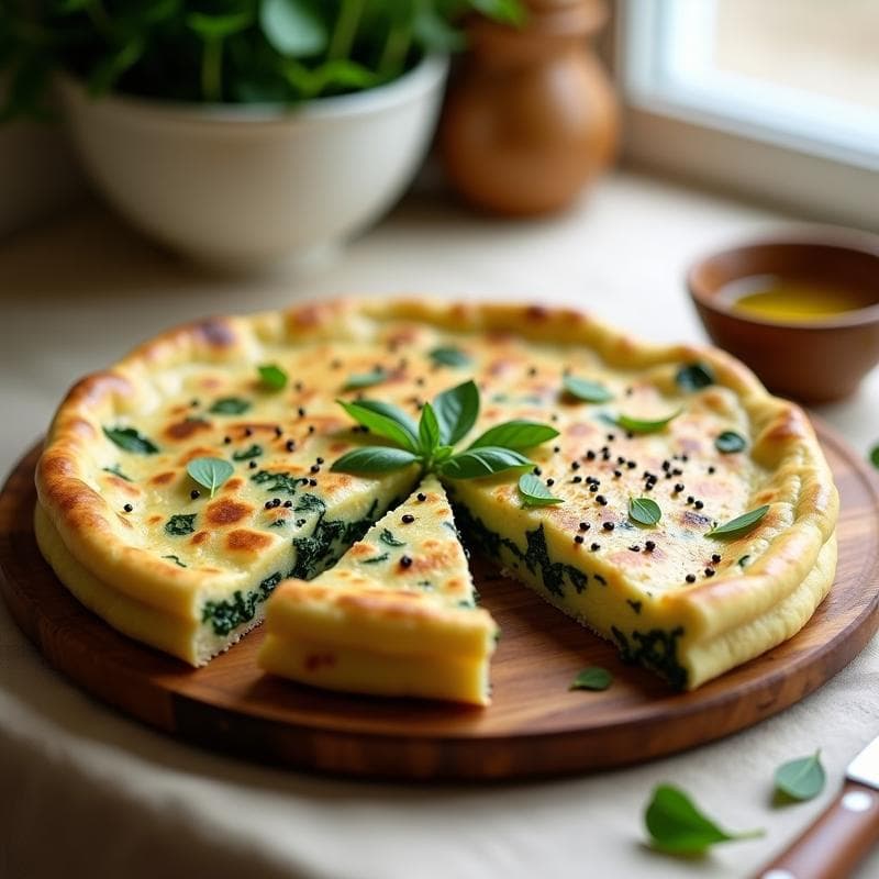 Tortilla de Espinacas y Tofu: Receta Vegana con Toque Esponjoso en 15 Minutos