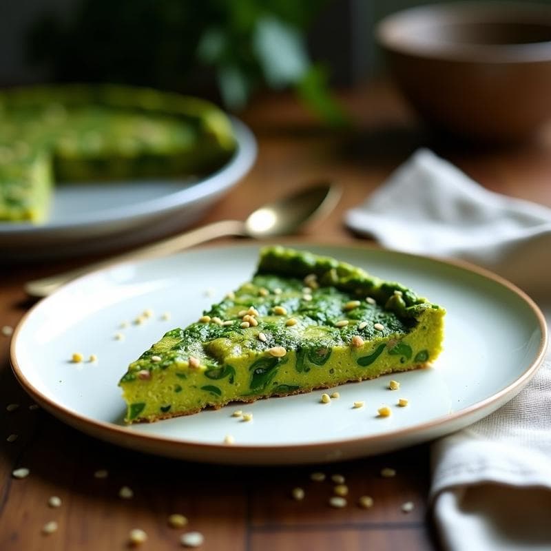 Tortilla de Espirulina y Espárragos Verdes: Receta Alta en Hierro en Horno