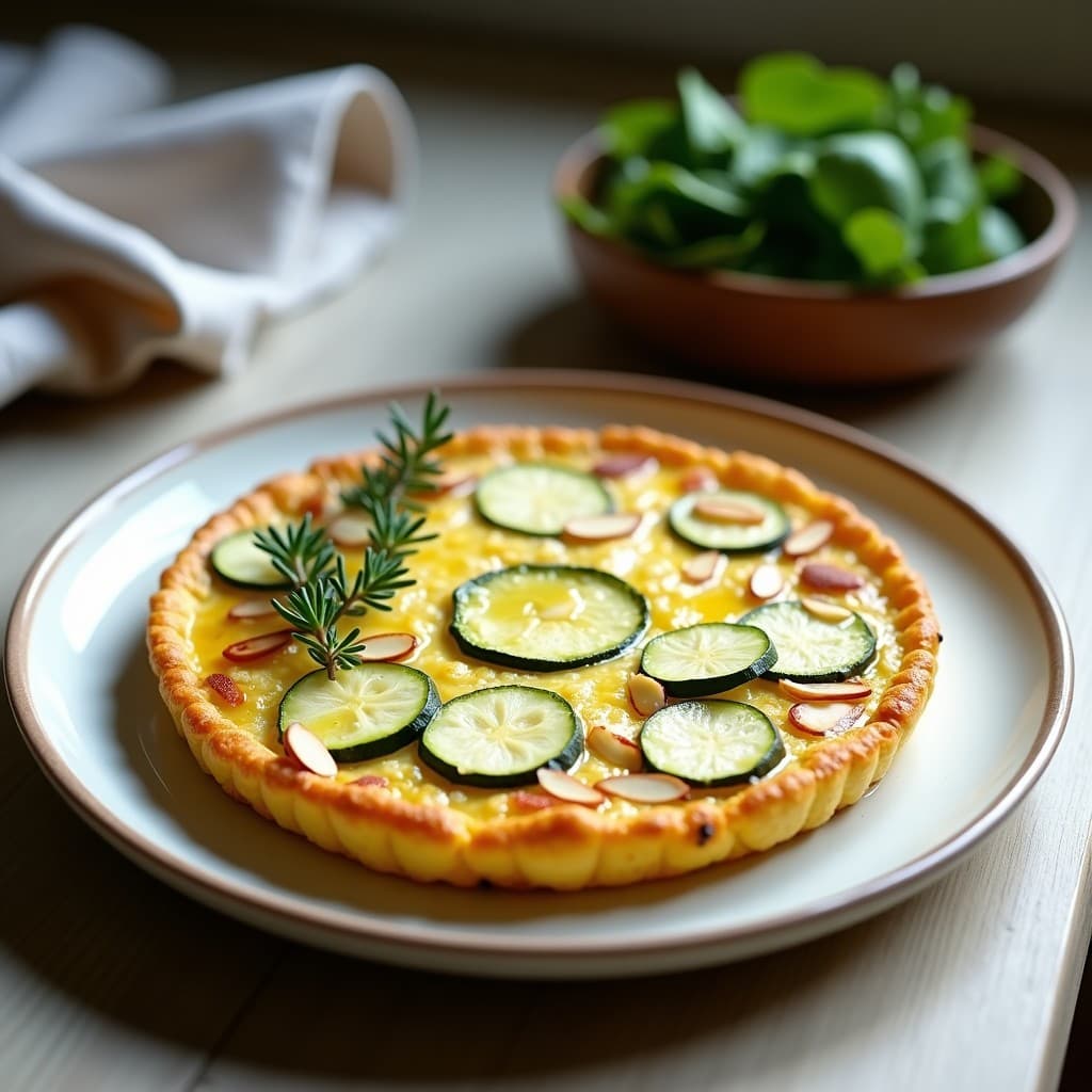 Tortilla de Flor de Calabacín y Queso de Cabra: Receta Francesa en Sartén Antiadherente