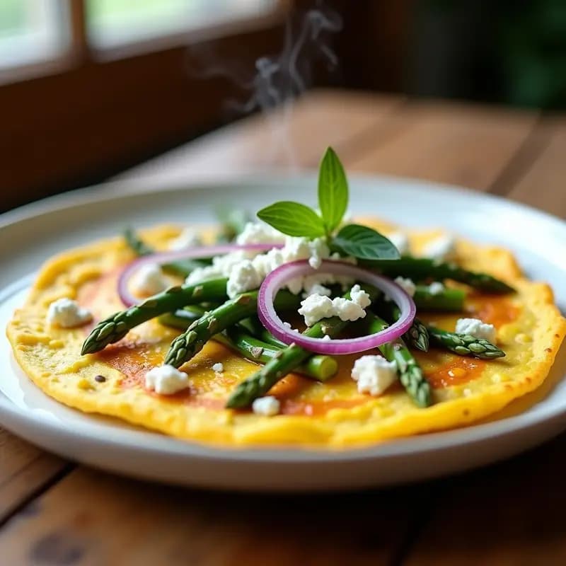 Tortilla Francesa con Espárragos Trigueros: Desayuno Español alto en Proteínas