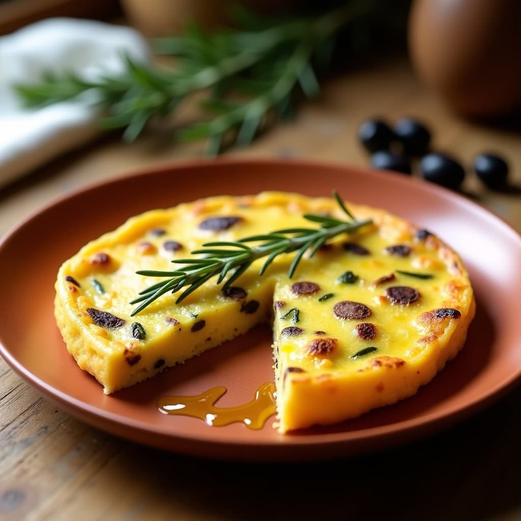 Tortilla de Garbanzo y Espárragos Trigueros con Romance: Desayuno Español Vegano