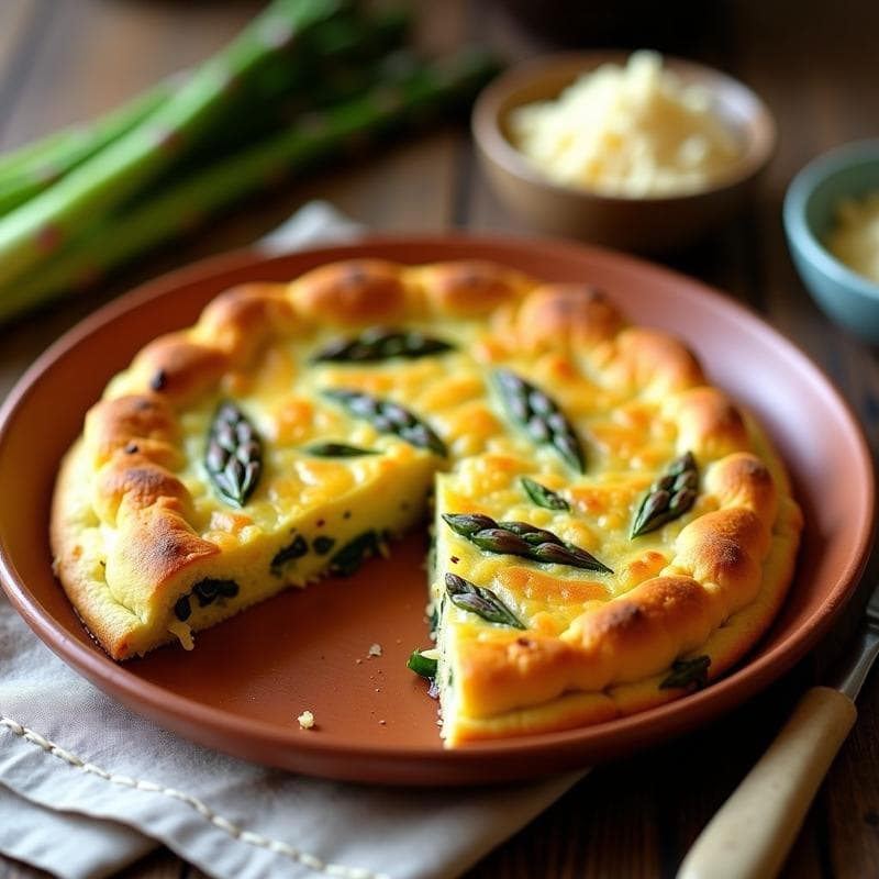 Tortilla de Garbanzos y Espárragos con Pimentón de la Vera: Receta Vegana Sin Gluten
