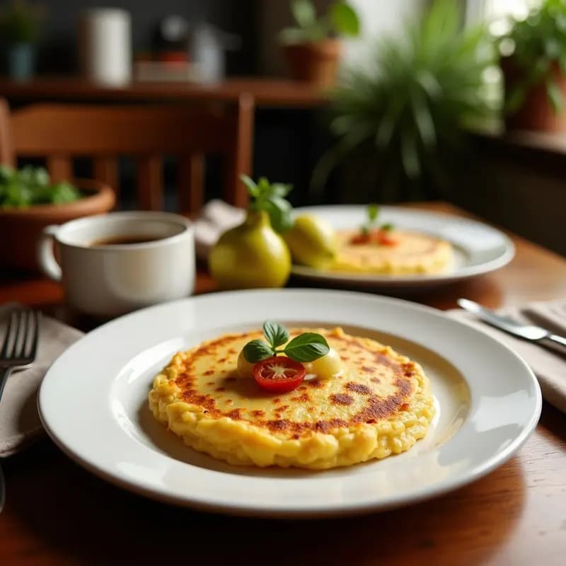 Tortilla de habas frescas y menta: Receta primaveral murciana sin cebolla