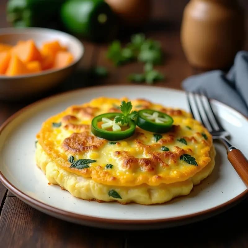 Tortilla de Hambre con Patatas y Pimientos Verdes: Receta Canaria de Aprovecho