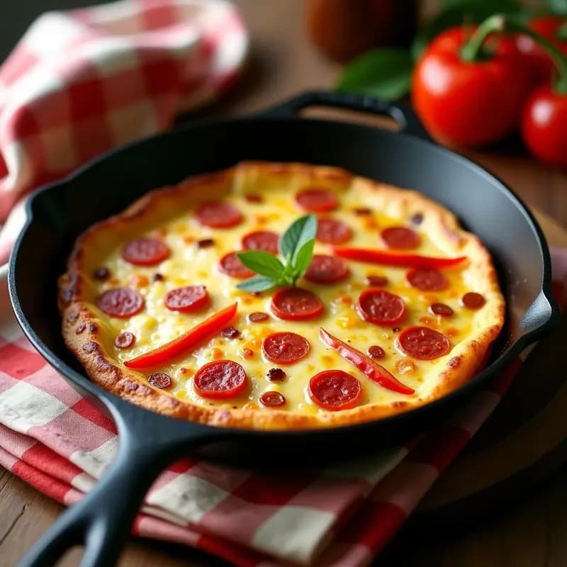 Tortilla de Harina con Chorizo y Pimientos Asados: Receta Extremeña sin Voltear