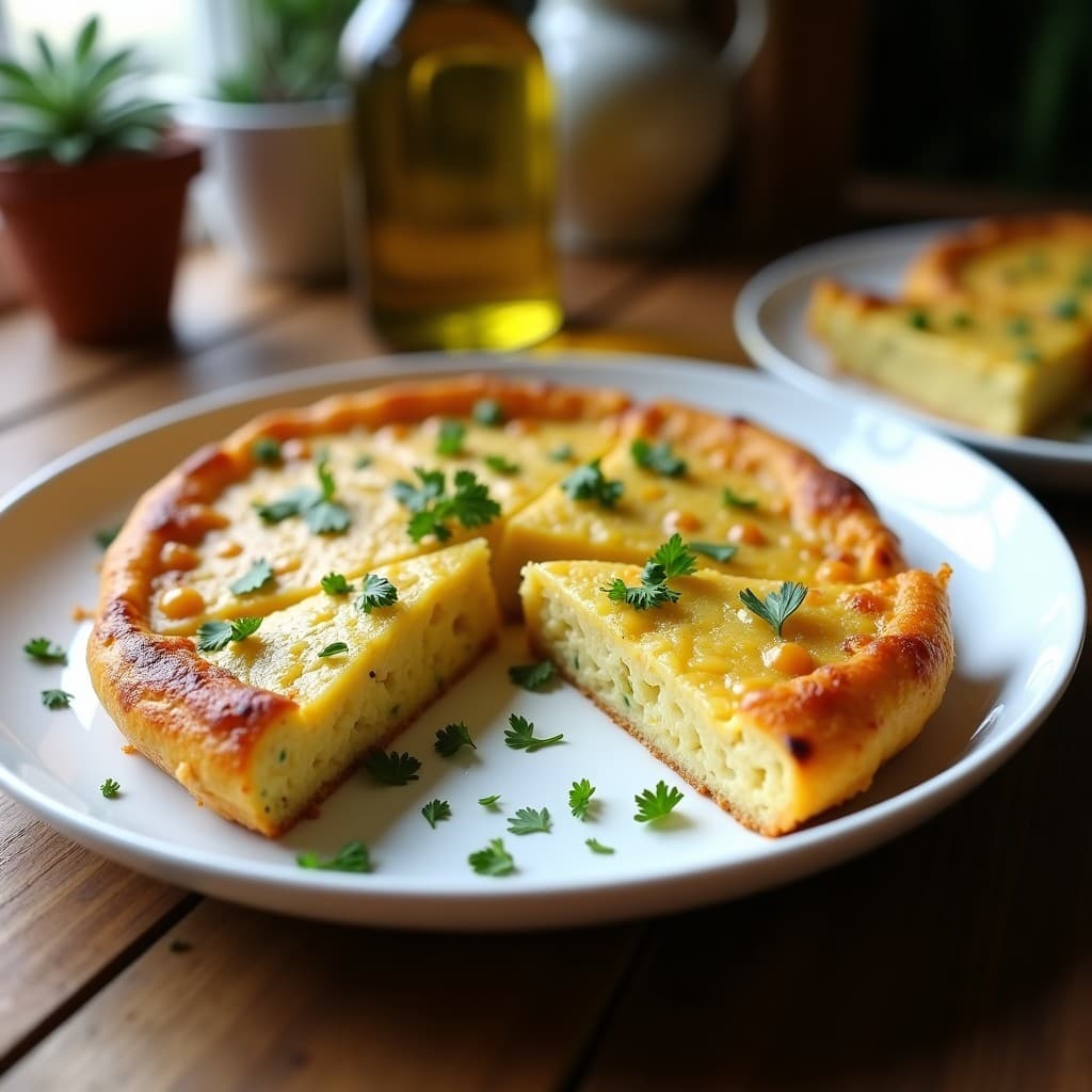 Tortilla de Harina de Garbanzo y Alcachofas: Receta Andaluza Sin Gluten para Tupper