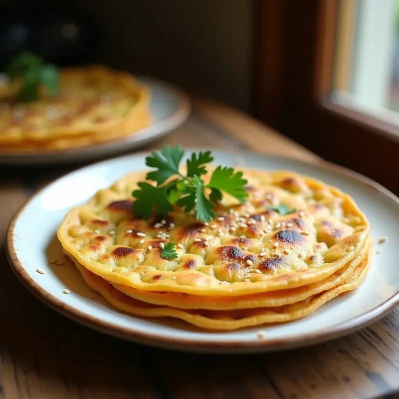 Tortilla de Harina de Garbanzo con Cebolla y Pimiento: Receta de chickpea sin gluten