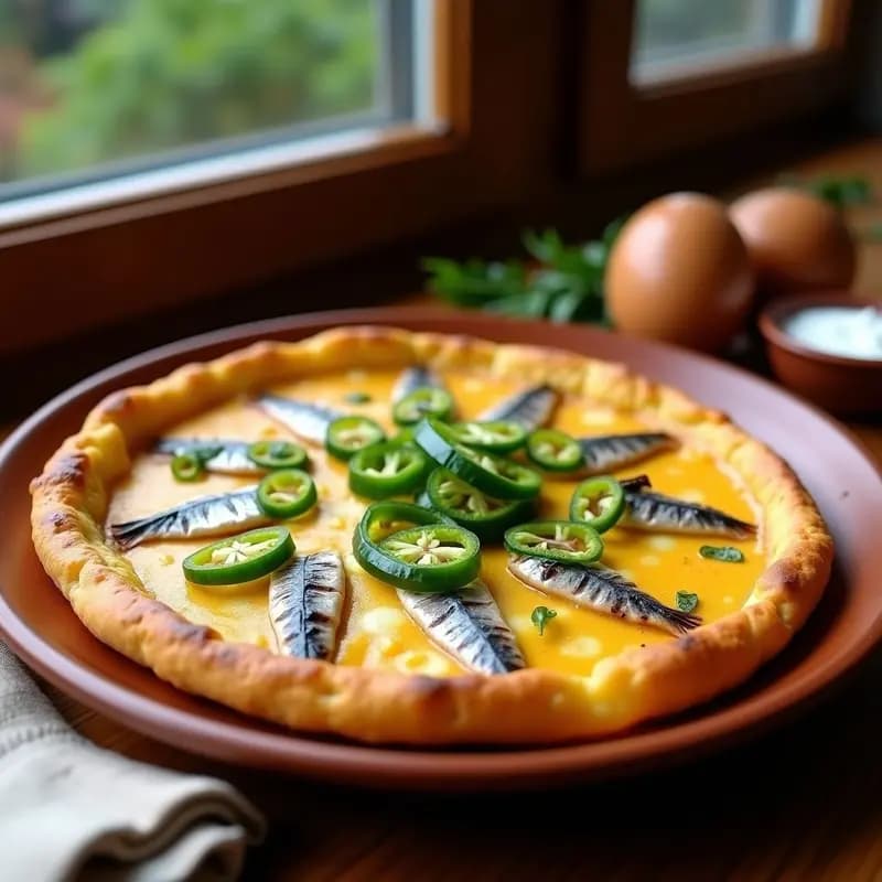 Tortilla de Harina con Sardinas y Pimientos Verdes: Receta Canaria de Mar