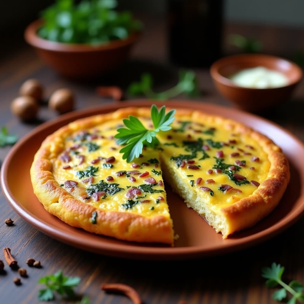 Tortilla de Harina de Teff y Calabacín con Especias Etíopes: Receta en Sartén