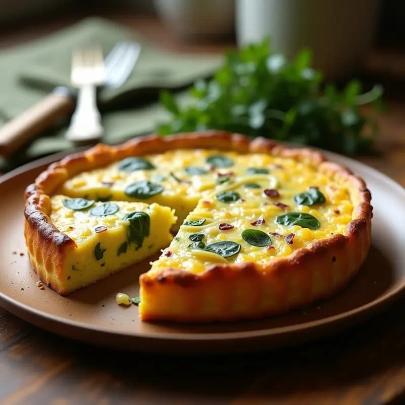 Tortilla de Hierbas Silvestres al Horno: Receta Rápida y sin Aceite en 20 Minutos