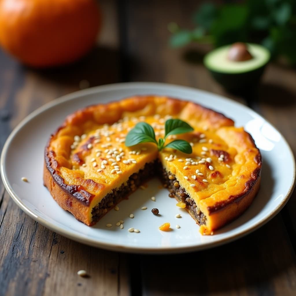 Tortilla de Lentejas Negras y Calabaza Kabocha: Receta Vegana en Thermomix Sin Harina