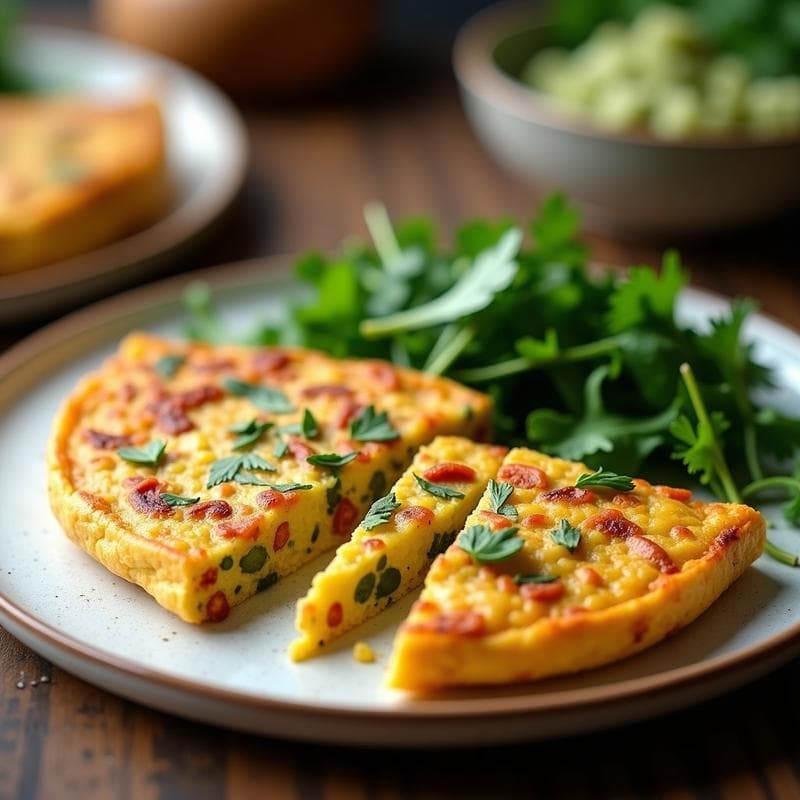 Tortilla de Lentejas Rojos y Espárragos Blancos: Receta Sin Harina en Airfryer