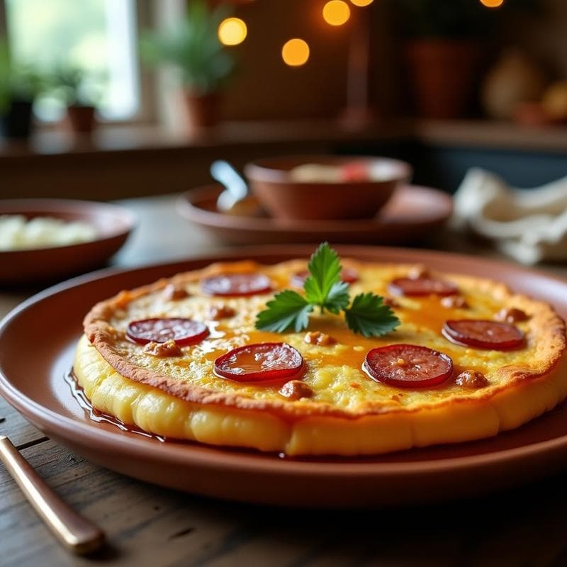 Tortilla de Chorizo y Patata con Toque Dulce: Receta Navideña Fácil y Ahorradora