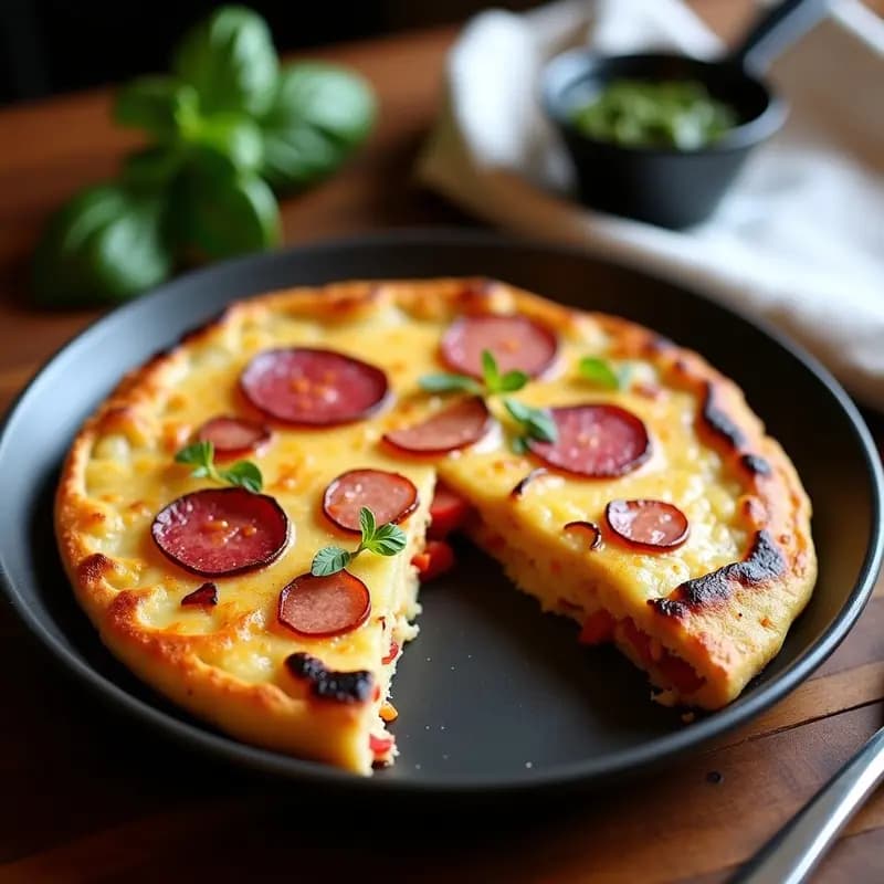 Tortilla de Papa y Chorizo Colorado: Receta Argentina para Desayuno o Cena