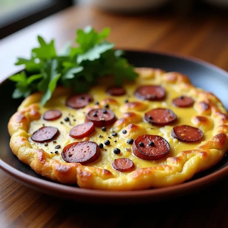 Tortilla de Papas con Chorizo de Berenjena: Receta Española Vegana y Sin Lactosa