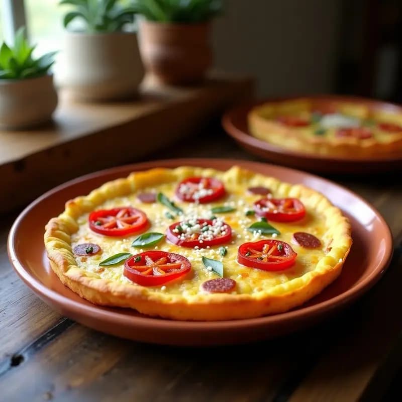 Tortilla de Papas con Chorizo y Pimientos Piquillo: Desayuno Español Contundente