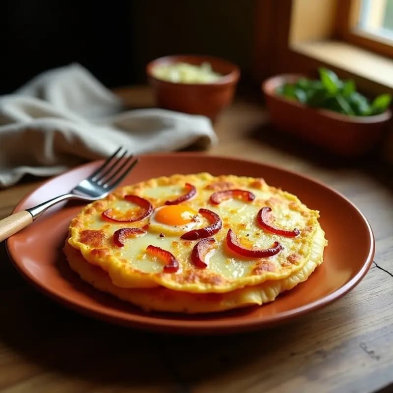 Tortilla de Patatas con Pimiento Rojo Ahumado: Receta Fácil y Llenas de Sabor