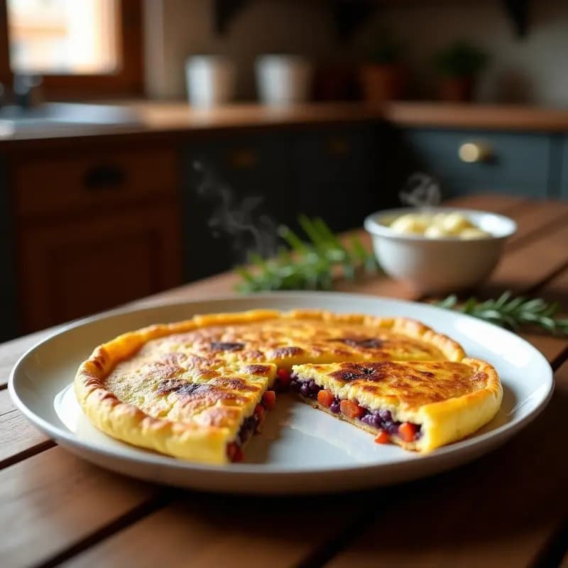 Tortilla de Papas y Pimientos Chorrera: Receta Española Keto con Harina de Almendra