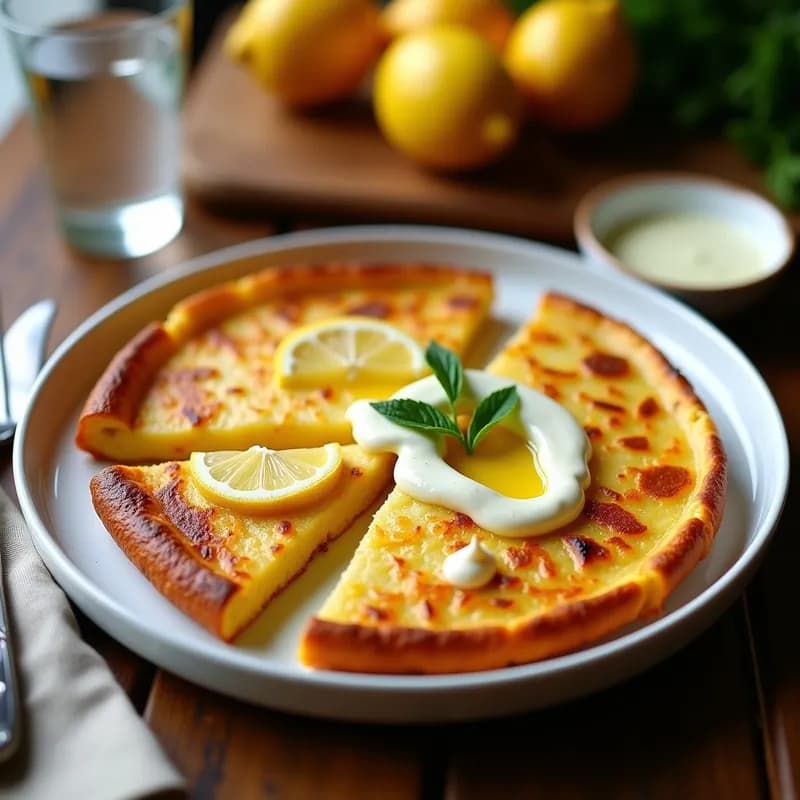 Tortilla de Patata con Aioli de Limón Trufado: Receta Gourmet en 20 Minutos