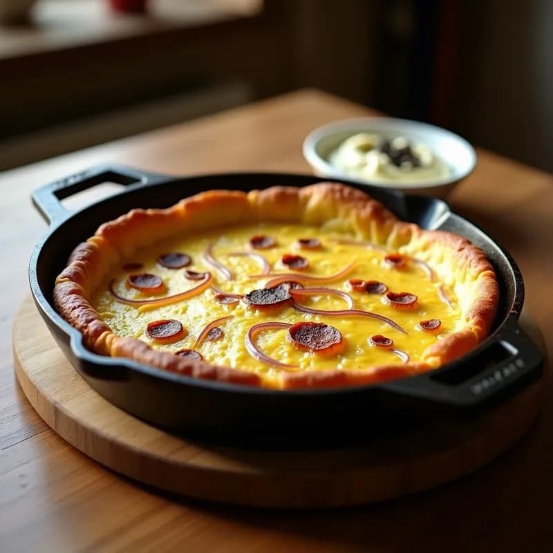 Tortilla de Patata con Aioli Trufado: Receta en Horno Crujiente y Sin Voltear
