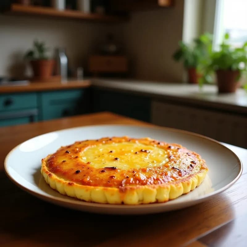 Tortilla de Patata Ajada con Berenjena Ahumada: Receta Tradicional con Toque a Leña