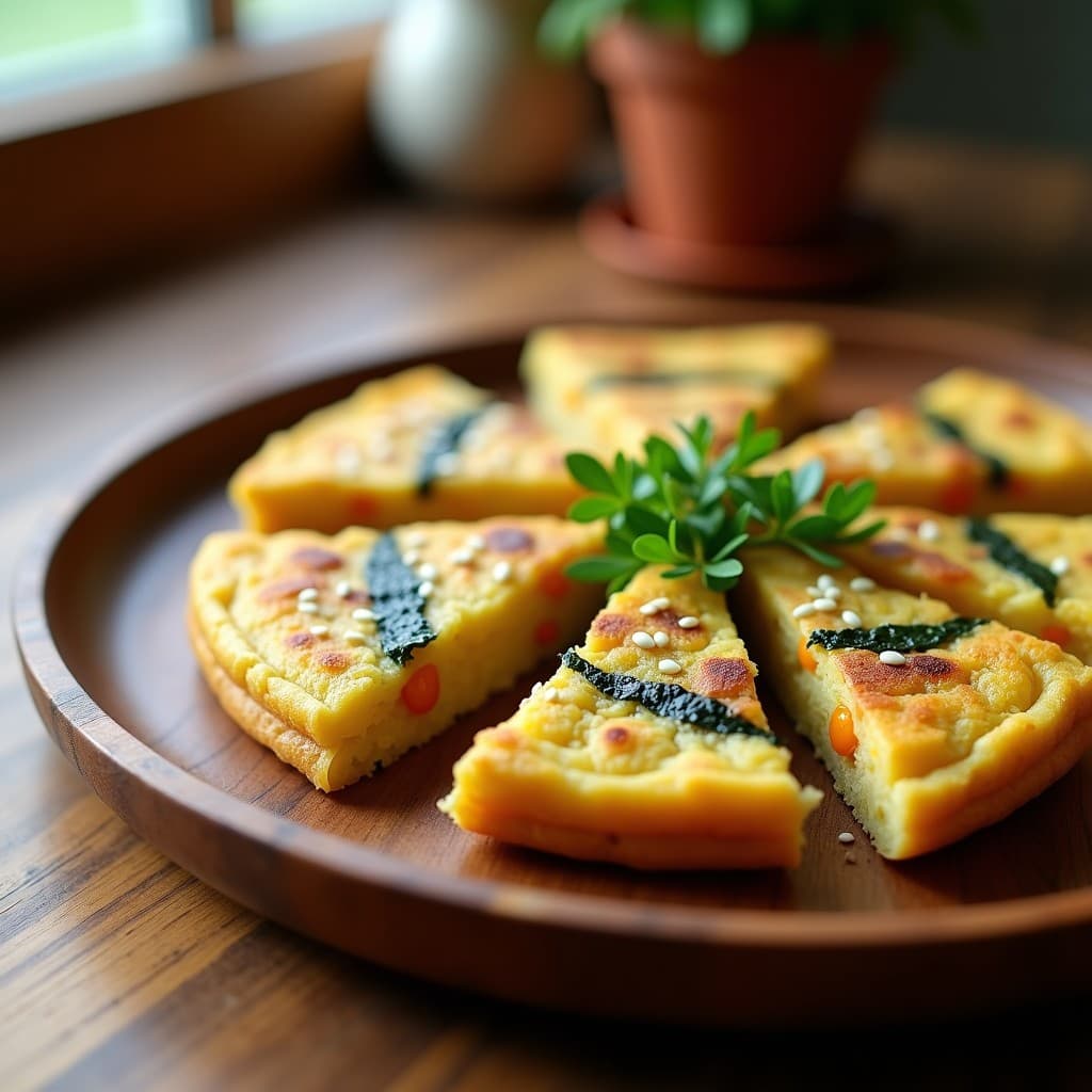 Tortilla de Patata y Alga Nori: Receta Española Vegana con Toque Japonés