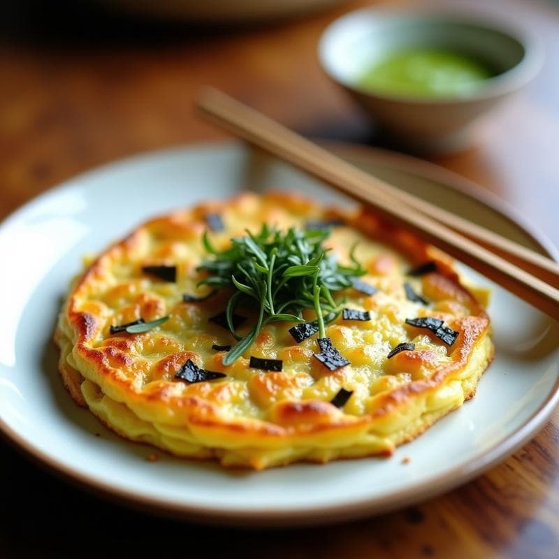 Tortilla de Patata y Algas Nori con Salsa de Wasabi: Receta Fusion Española-Japonesa