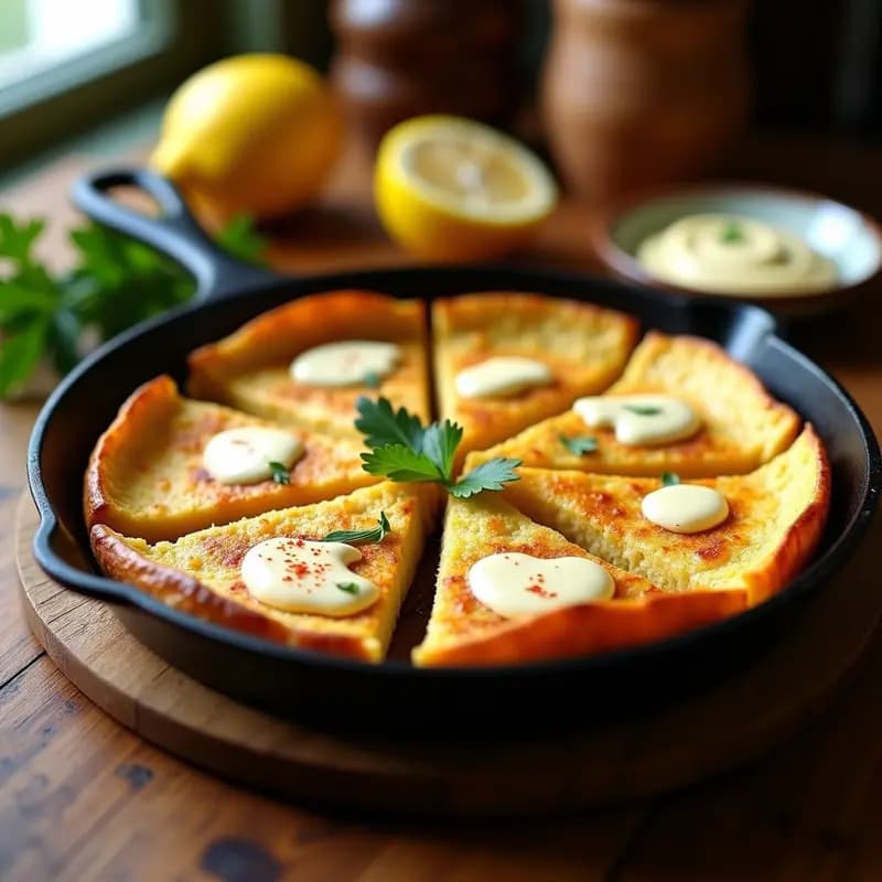 Tortilla de Patata andaluza con Pimentón de la Vera y Aioli de Anacardos: Versión Vegana