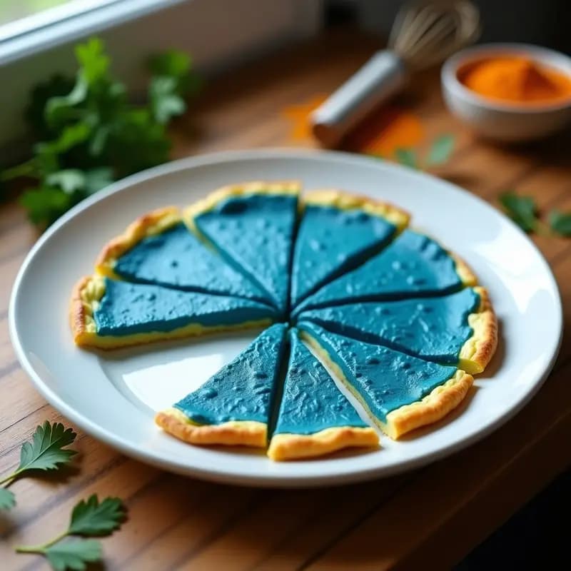 Tortilla de Patata Azul con Cúrcuma: Receta Viral que Triunfa en TikTok