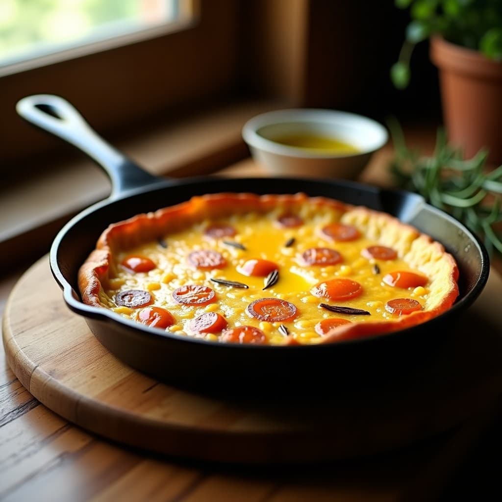 Tortilla de Patata y Batata Ahumada: Receta Fácil con Toque Profundo en Sartén