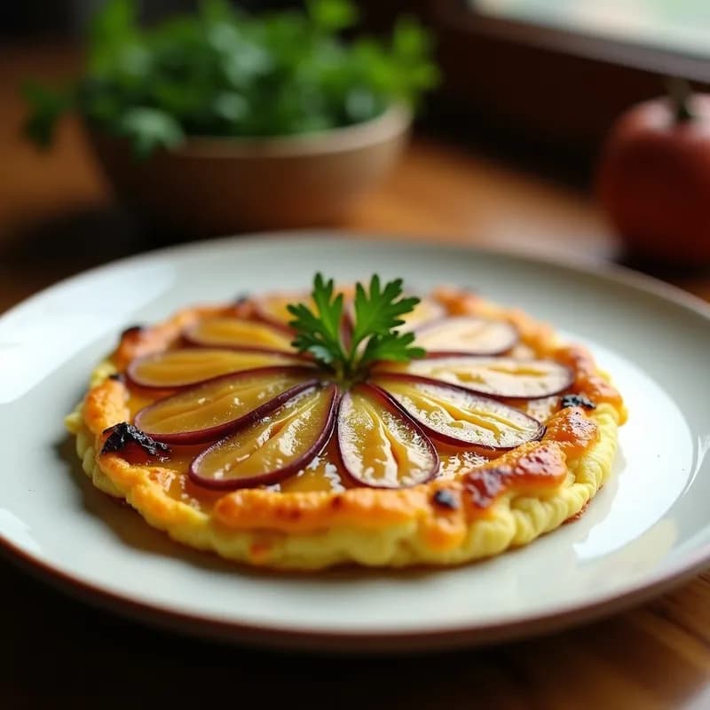 Tortilla de Patata con Cebolla Caramelizada: Receta en Olla de Aire Crujiente y Sin Voltear