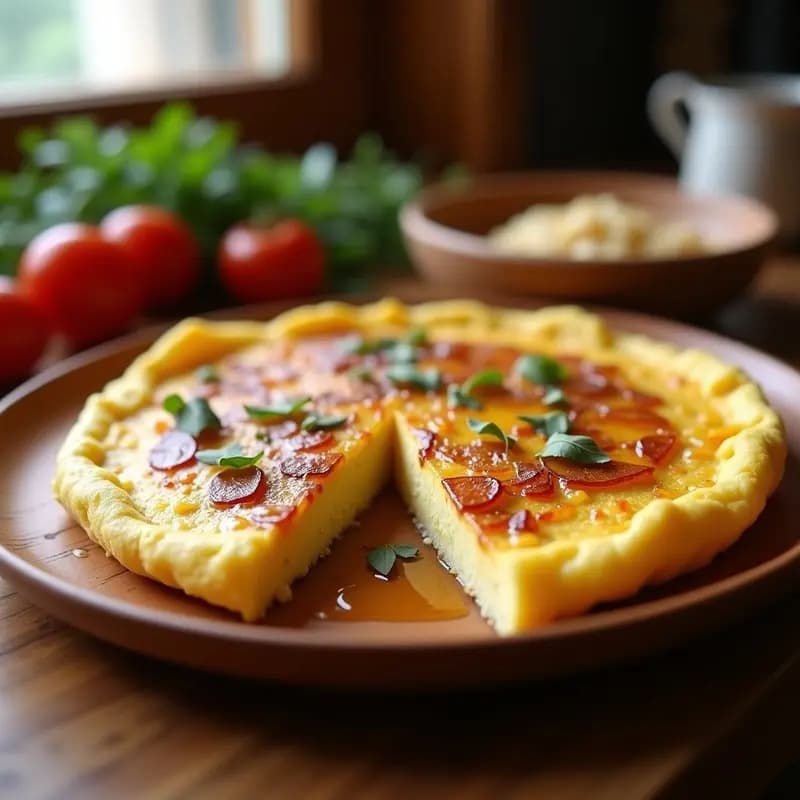 Tortilla de Patata y Cebolla con Trufa: Receta de Ojo Bajo en 20 Minutos