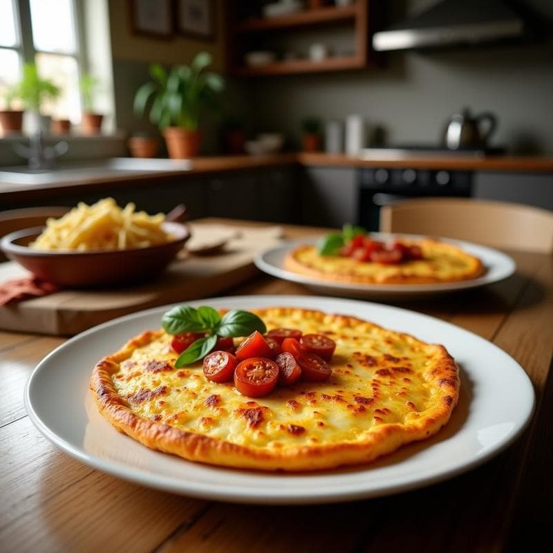 Tortilla de Patata con Chorizo Ibérico y Pimientos del Padrón: Receta Española Gourmet