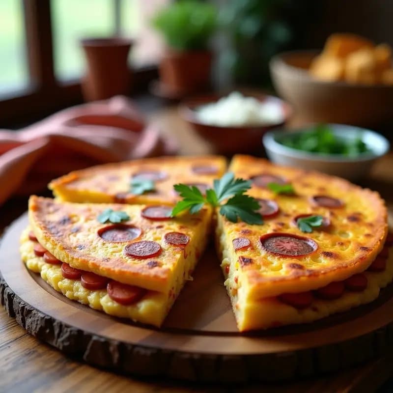 Tortilla de Patata y Chorizo con Pimentón de la Vera: Receta Española para Llevar