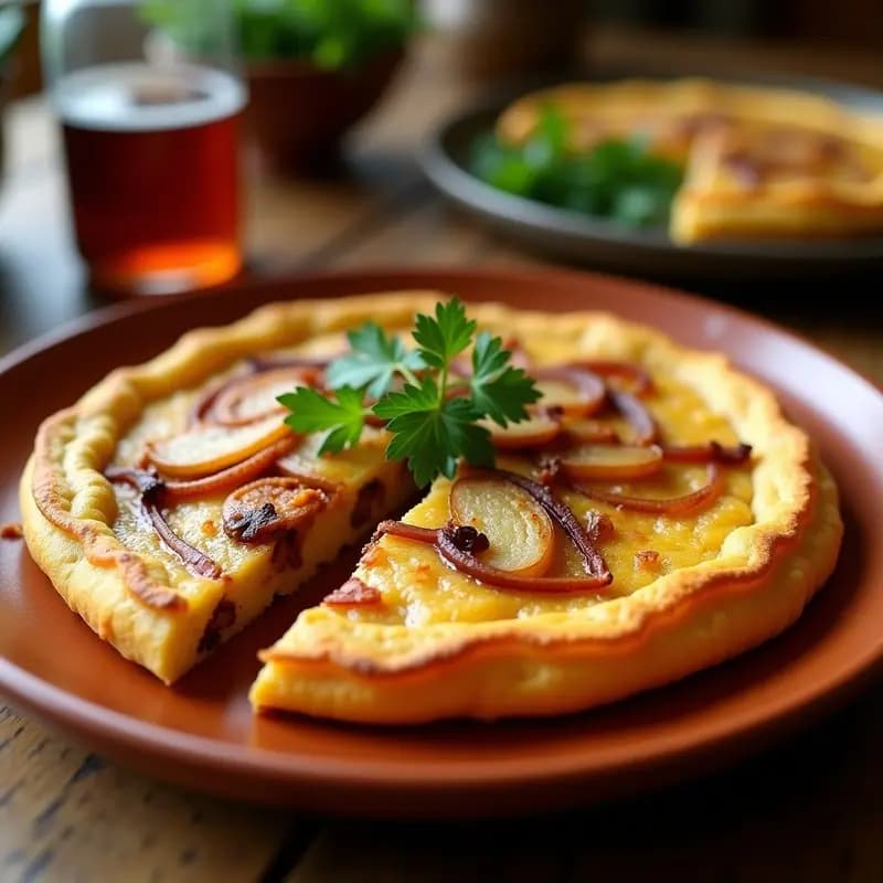 Tortilla de Patata y Chorizo de Tempeh: Versión Española Vegana con Sabor Ahumado