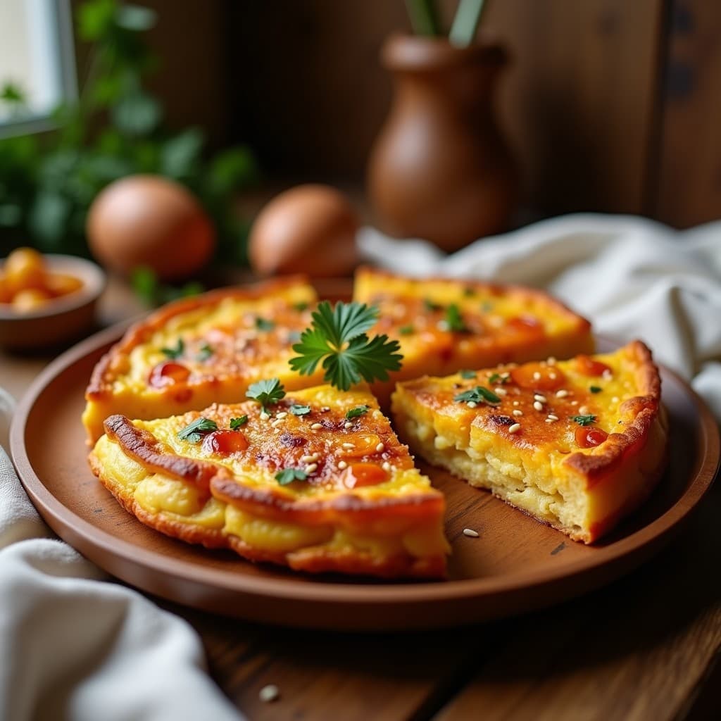 Tortilla de Patata Dulce y Cebolla Caramelizada: Desayuno Sin Gluten y Alto en Fibra