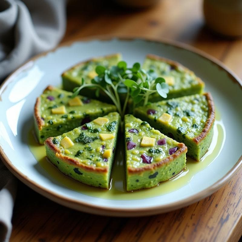 Tortilla de Patata y Espirulina: Receta Vegana con Toque Verde y Alta en Proteína