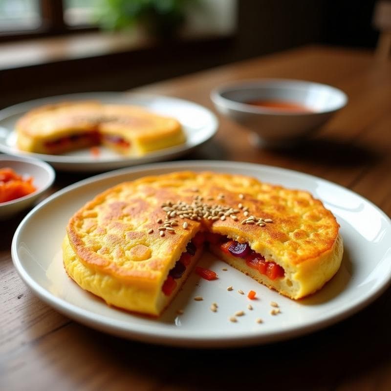 Tortilla de Patata y Kimchi: Receta Corea-Española en Airfryer con Toque Picante