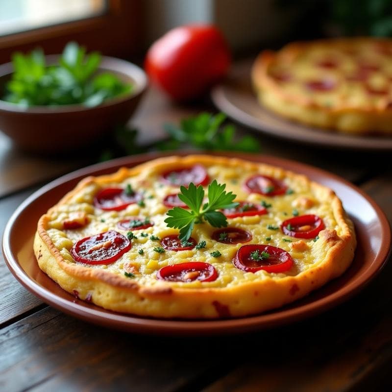 Tortilla de Patata y Pimiento Choricero: Receta Vasca Sin Lactosa con Cebolla Caramelizada