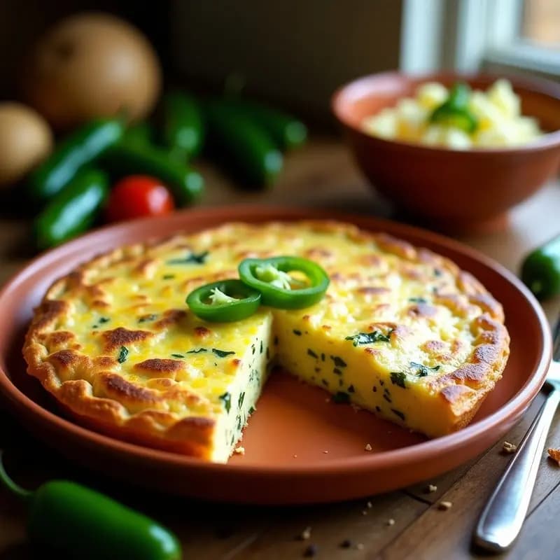 Tortilla de Patata con Pimientos Verdes: Versión Mejorada de la Clásica