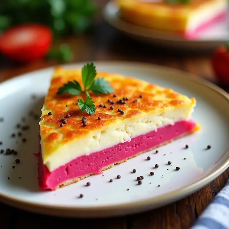 Tortilla de Patata Rainbow con Remolacha: Receta Viral y Colorida en 20 Minutos