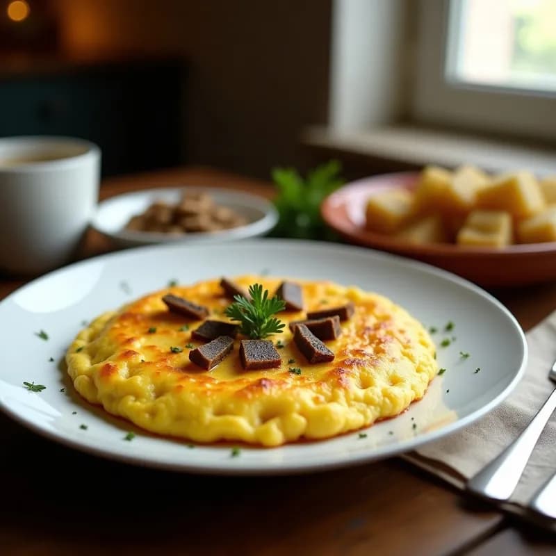 Tortilla de Patata con Trufa Ahumada: Receta en Airfryer Sin Voltear y Ultra Esponjosa