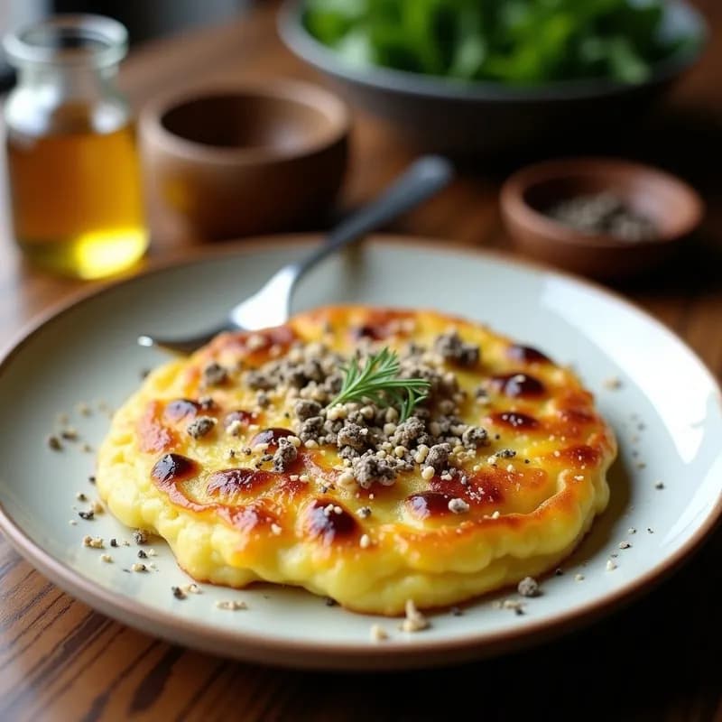 Tortilla de Patata con Trufa Negra: Receta Gourmet en Airfryer sin Aceite