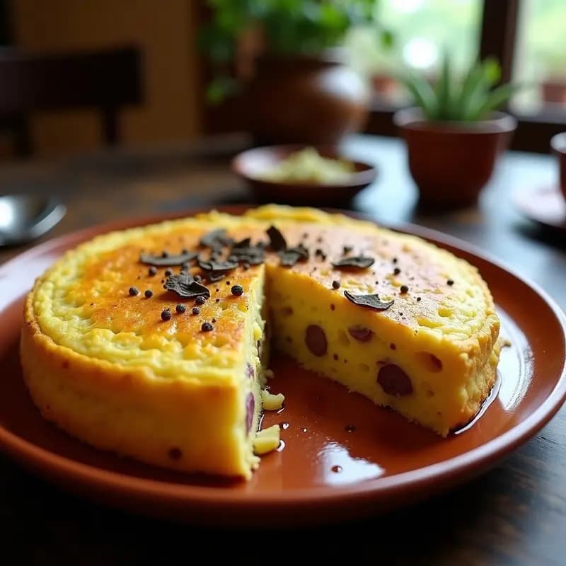 Tortilla de Patata con Trufa: Receta en Thermomix con Textura Melosa y Aroma Gourmet