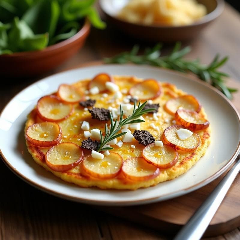 Tortilla de Patata Trufada: Receta en Airfryer con Textura Dorada en 15 Minutos