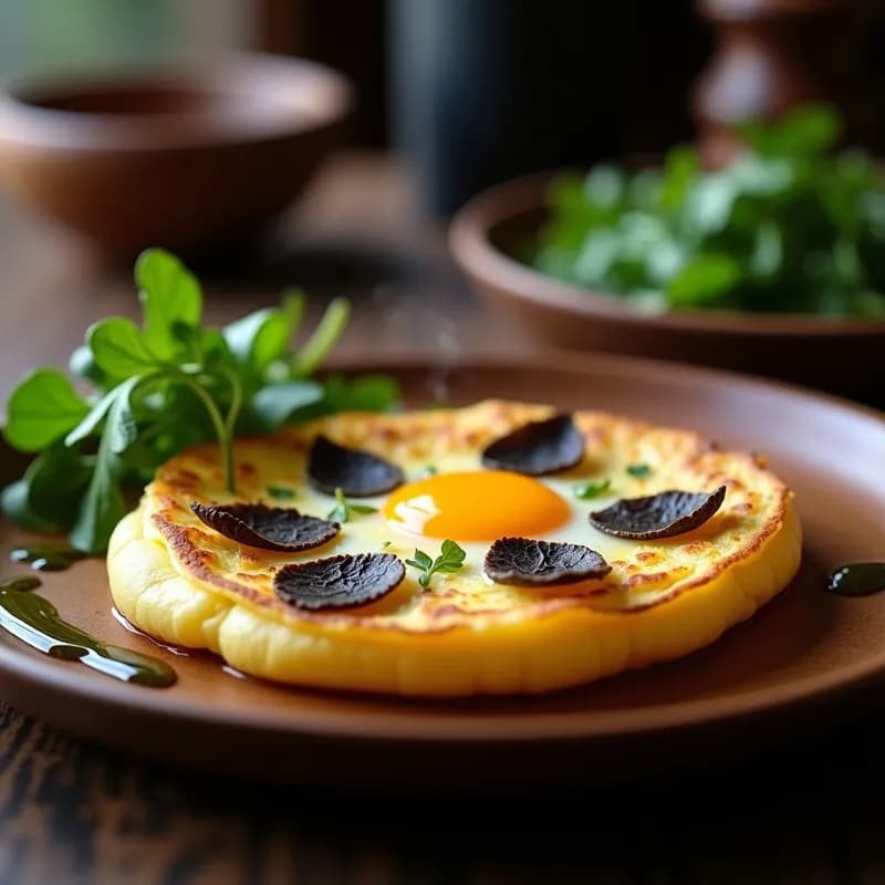 Tortilla de Patata Trufada: Receta en Olla GM con Yema Cremosa y Aroma a Trufa